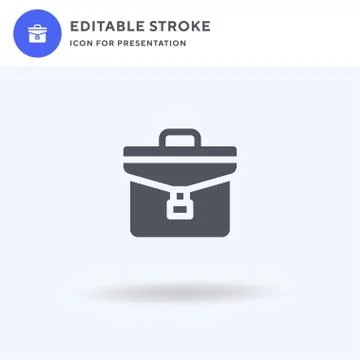 Briefcase icon vector, filled flat sign, solid pictogram isolated on white, l イラスト素材