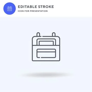 Briefcase icon vector, filled flat sign, solid pictogram isolated on white, l Illustrazione stock