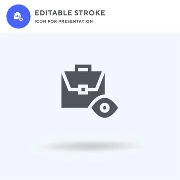 Briefcase icon vector, filled flat sign, solid pictogram isolated on white, logo 스톡 일러스트