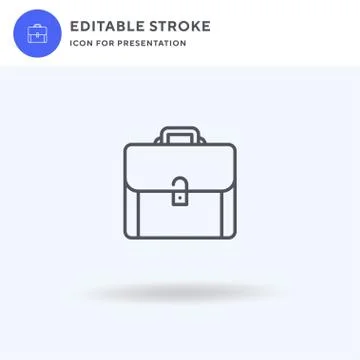 Briefcase icon vector, filled flat sign, solid pictogram isolated on white, logo イラスト素材