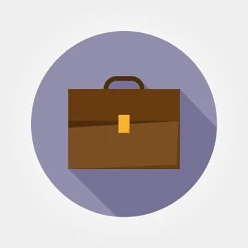 Briefcase. Icon. Vector. Flat. Stock Illustration