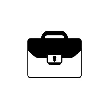 Briefcase icon, vector illustration. black on white background Stock Illustration