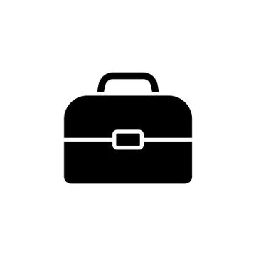 Briefcase icon. vector illustration black on white background Stock Illustration
