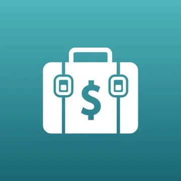 Briefcase icon, vector illustration. Flat design Illustrazione stock