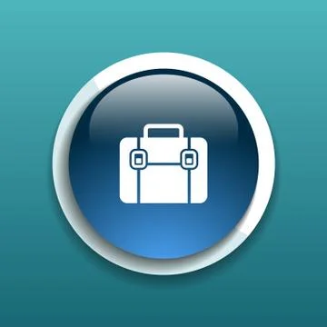 Briefcase icon, vector illustration. Flat design Stock Illustration