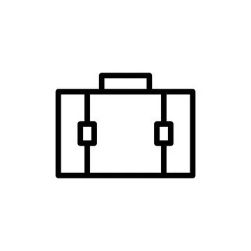 Briefcase icon vector illustration. suitcase sign and symbol. luggage symbol. Stock Illustration