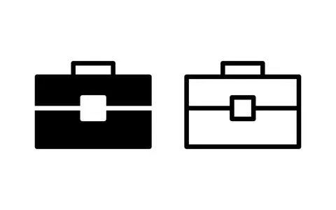 Briefcase icon vector illustration. suitcase sign and symbol. luggage symbol. Stock Illustration
