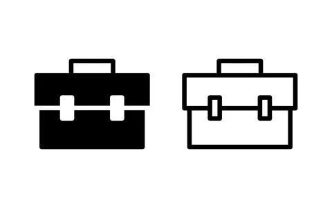 Briefcase icon vector illustration. suitcase sign and symbol. luggage symbol. Stock Illustration