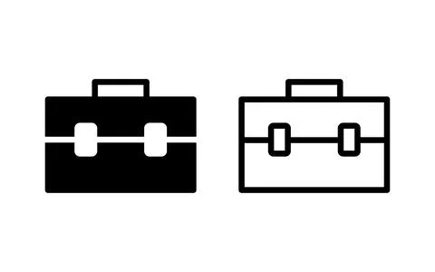 Briefcase icon vector illustration. suitcase sign and symbol. luggage symbol. Stock Illustration