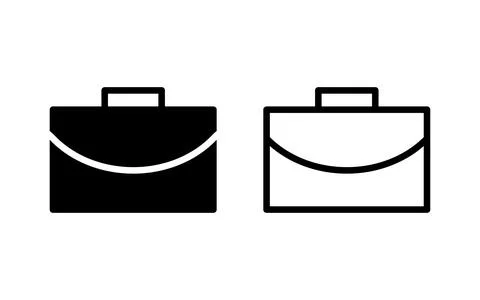 Briefcase icon vector illustration. suitcase sign and symbol. luggage symbol. Stock Illustration