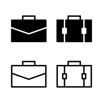 Briefcase icon vector illustration. suitcase sign and symbol. luggage symbol. Stock Illustration