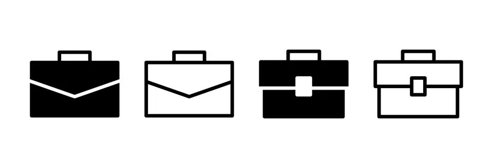 Briefcase icon vector illustration. suitcase sign and symbol. luggage symbol. Illustrazione stock