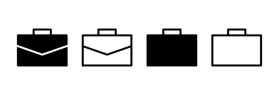 Briefcase icon vector illustration. suitcase sign and symbol. luggage symbol. Stock Illustration