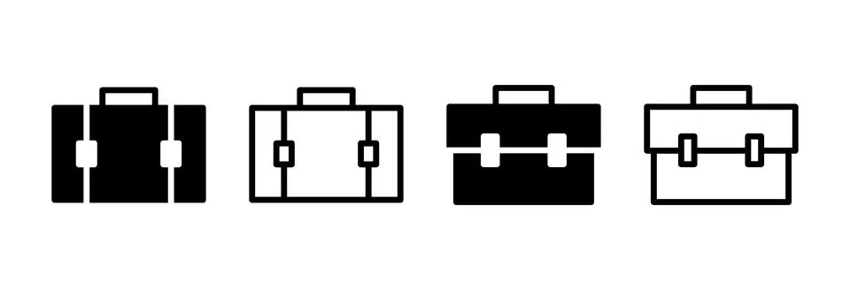Briefcase icon vector illustration. suitcase sign and symbol. luggage symbol. Stock Illustration