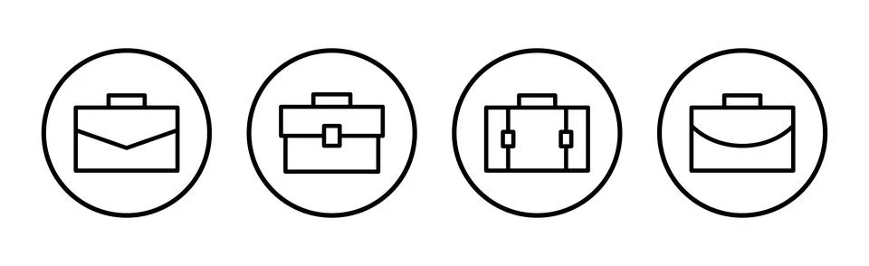 Briefcase icon vector illustration. suitcase sign and symbol. luggage symbol. Stock Illustration