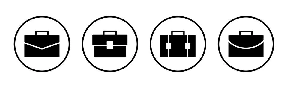 Briefcase icon vector illustration. suitcase sign and symbol. luggage symbol. Stock Illustration