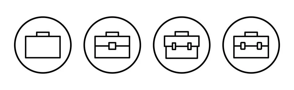 Briefcase icon vector illustration. suitcase sign and symbol. luggage symbol. Stock Illustration