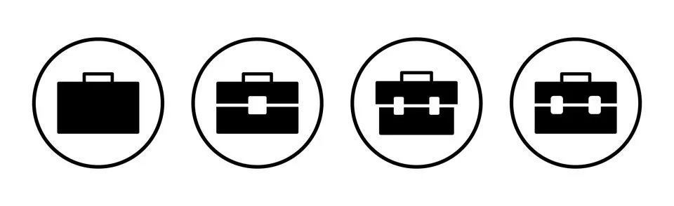 Briefcase icon vector illustration. suitcase sign and symbol. luggage symbol. Stock Illustration