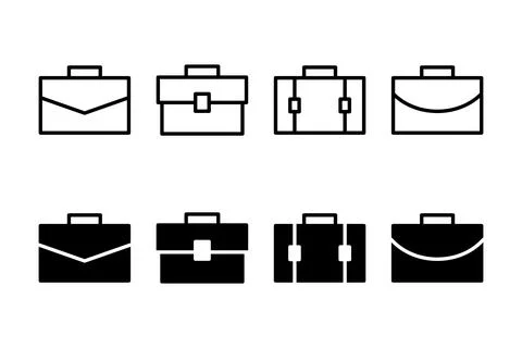 Briefcase icon vector illustration. suitcase sign and symbol. luggage symbol. Stock Illustration