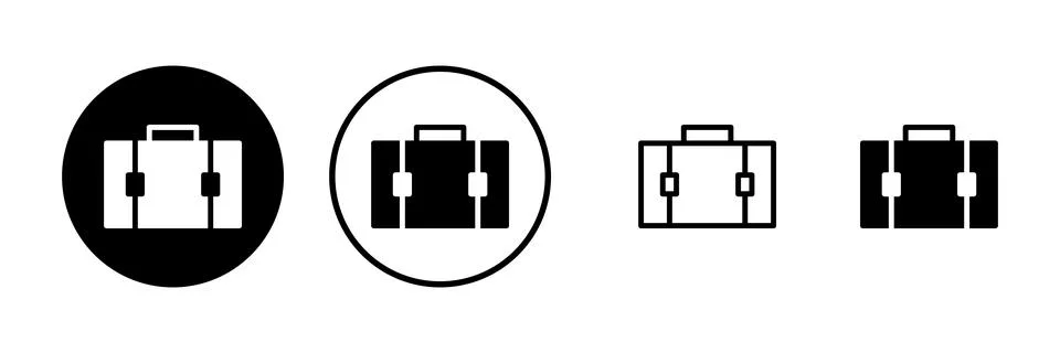 Briefcase icon vector illustration. suitcase sign and symbol. luggage symbol. Stock Illustration