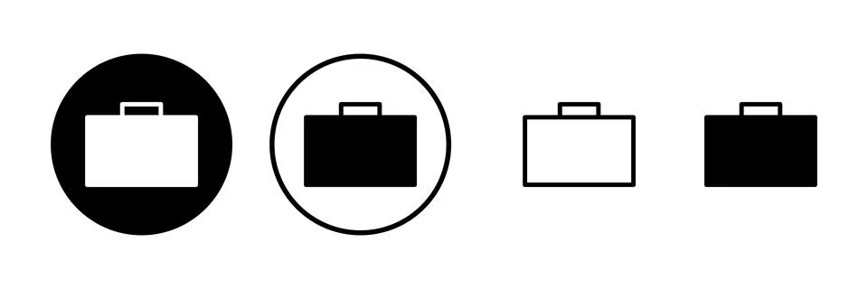 Briefcase icon vector illustration. suitcase sign and symbol. luggage symbol. 스톡 일러스트