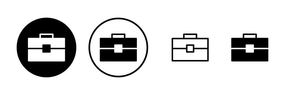 Briefcase icon vector illustration. suitcase sign and symbol. luggage symbol. 스톡 일러스트