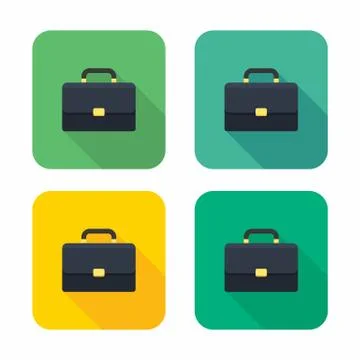Briefcase icon vector isolated. Stock Illustration