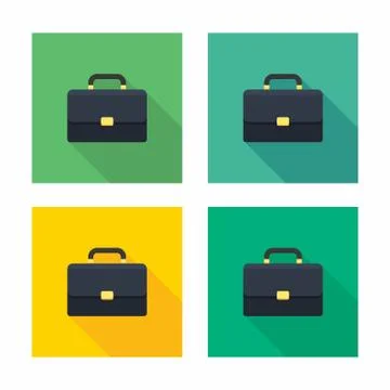 Briefcase icon vector isolated. Stock Illustration