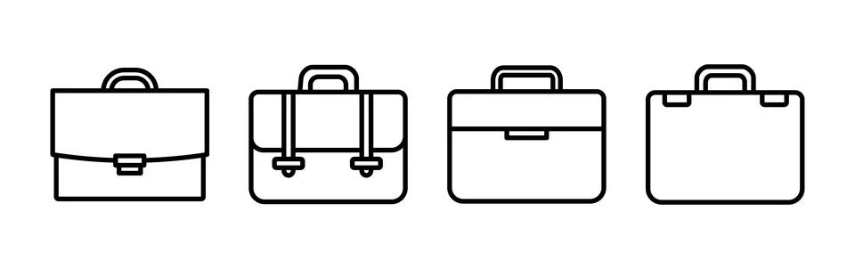 Briefcase icon vector. Portfolio vector icon. suitcase icon Stock Illustration