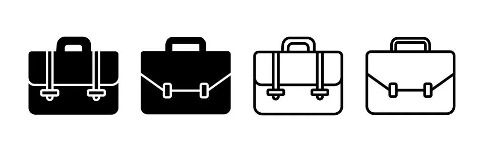 Briefcase icon vector. Portfolio vector icon. suitcase icon Stock Illustration