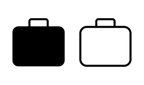 Briefcase icon vector. Portfolio vector icon. suitcase icon Stock Illustration