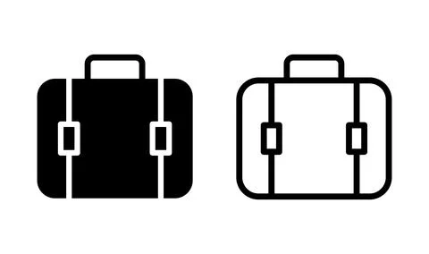 Briefcase icon vector. Portfolio vector icon. suitcase icon Stock Illustration