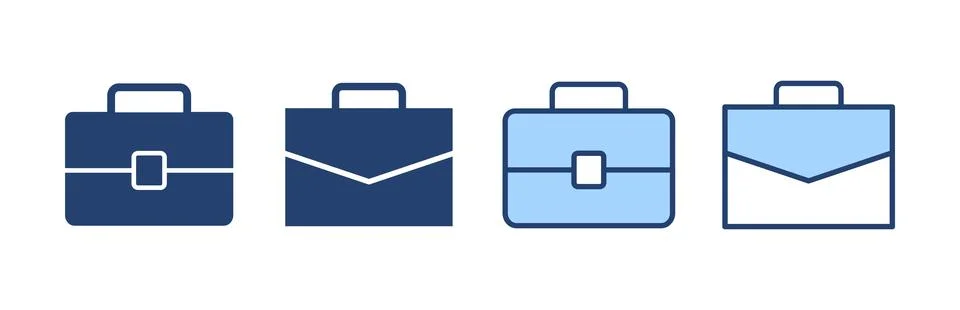 Briefcase icon vector. suitcase sign and symbol. luggage symbol. Stock Illustration