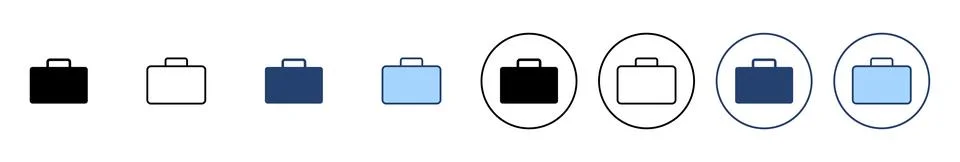 Briefcase icon vector. suitcase sign and symbol. luggage symbol. Stock Illustration