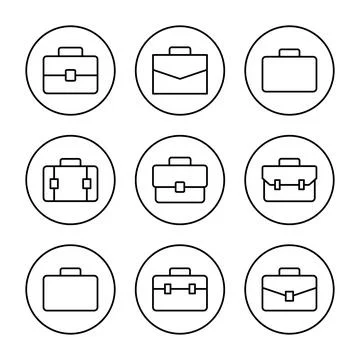 Briefcase icon vector. suitcase sign and symbol. luggage symbol. Stock Illustration