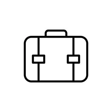Briefcase icon vector. suitcase sign and symbol. luggage symbol. Stock Illustration