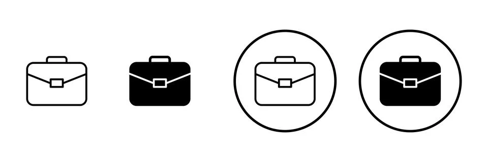 Briefcase icon vector. suitcase sign and symbol. luggage symbol. Stock Illustration