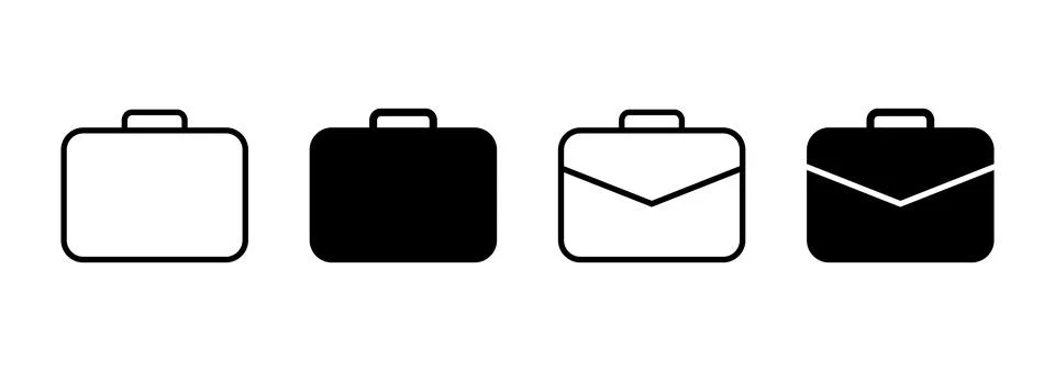 Briefcase icon vector. suitcase sign and symbol. luggage symbol. Stock Illustration