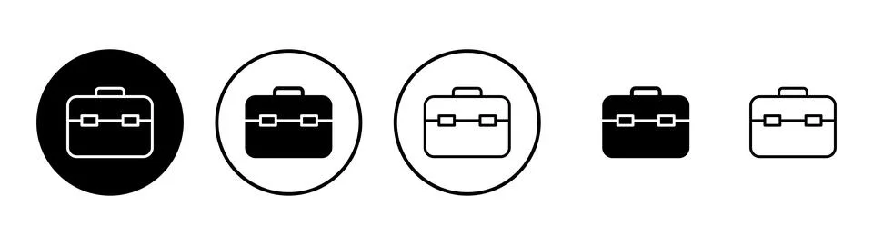 Briefcase icon vector. suitcase sign and symbol. luggage symbol. Stock Illustration