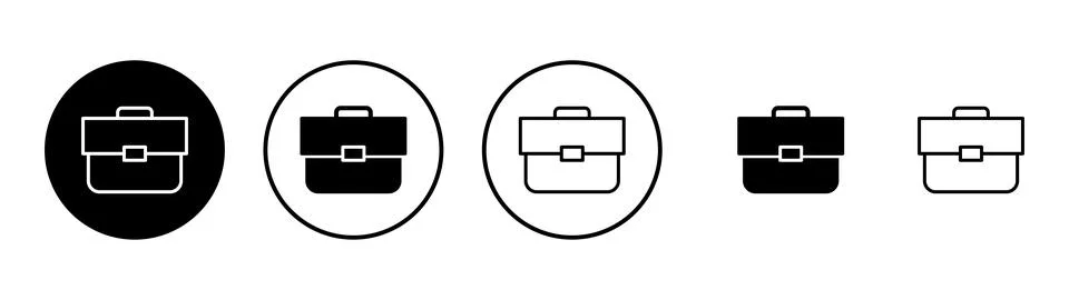 Briefcase icon vector. suitcase sign and symbol. luggage symbol. Stock Illustration