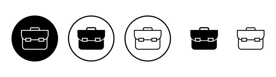 Briefcase icon vector. suitcase sign and symbol. luggage symbol. Stock Illustration