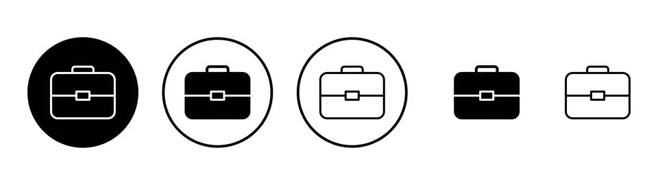 Briefcase icon vector. suitcase sign and symbol. luggage symbol. Stock Illustration