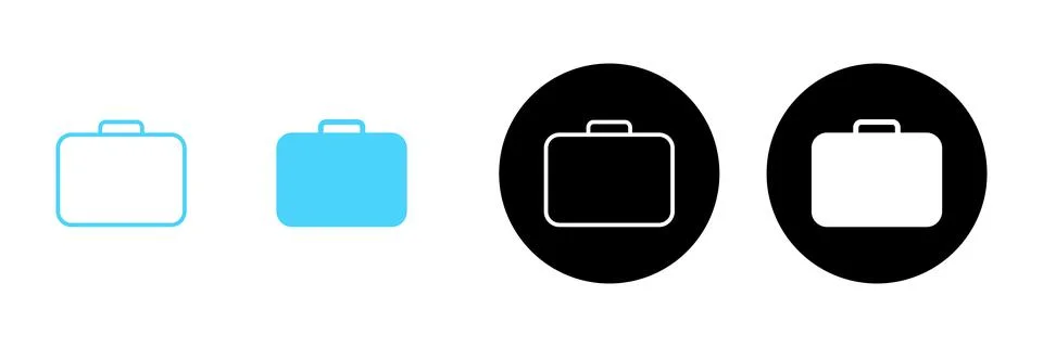 Briefcase icon vector. suitcase sign and symbol. luggage symbol. Stock Illustration