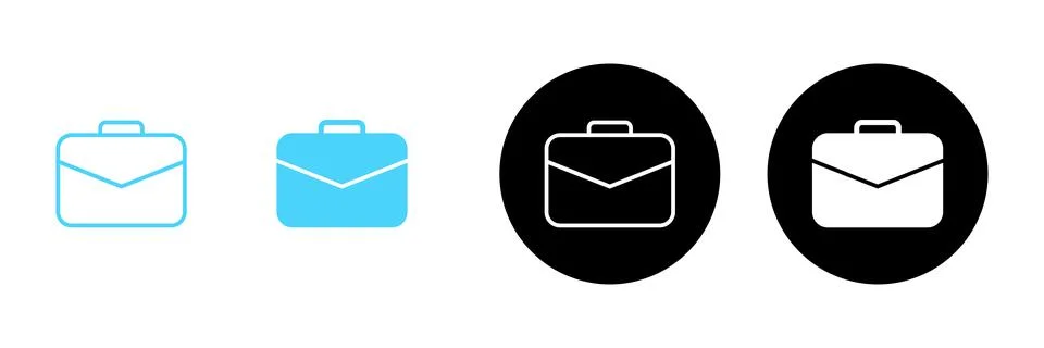 Briefcase icon vector. suitcase sign and symbol. luggage symbol. Stock Illustration