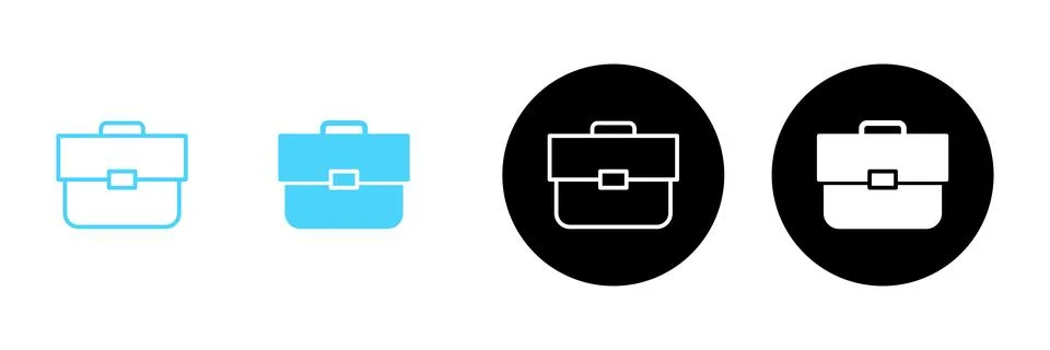 Briefcase icon vector. suitcase sign and symbol. luggage symbol. Stock Illustration