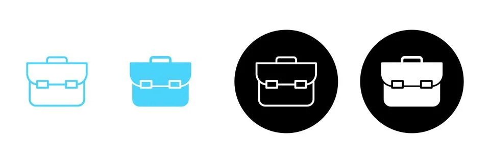 Briefcase icon vector. suitcase sign and symbol. luggage symbol. Stock Illustration
