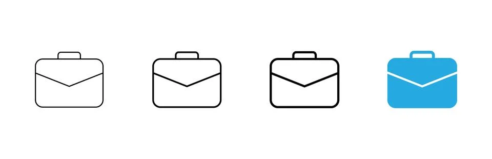 Briefcase icon vector. suitcase sign and symbol. luggage symbol. 스톡 일러스트