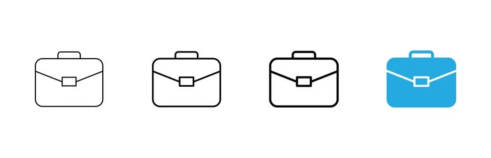 Briefcase icon vector. suitcase sign and symbol. luggage symbol. 스톡 일러스트