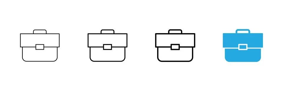 Briefcase icon vector. suitcase sign and symbol. luggage symbol. Stock Illustration