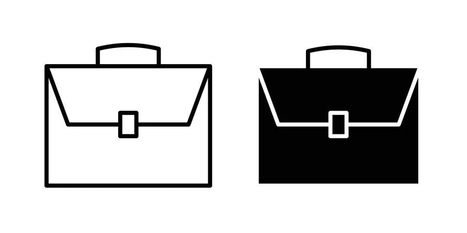Briefcase icon vector, symbol, logo illustrations Stock Illustration